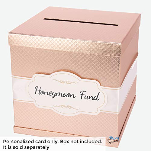 Merry Expressions Personalized Custom Printed Label (Without Box) - Gold or Silver Foil - Made Graduation & Wedding Card Box Comes Adhesive Strips on the Back - color: Personalized Label Only