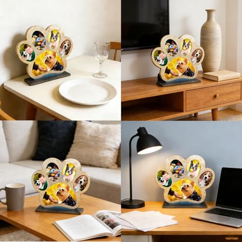 Dog Paw Shape Photo Frame Mold - Silicone Picture Frame Mold for Epoxy Resin Casting, Home Table Decoration