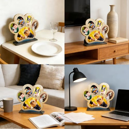 Dog Paw Shape Photo Frame Mold - Silicone Picture Frame Mold for Epoxy Resin Casting, Home Table Decoration