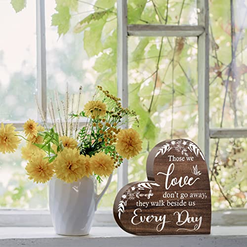 Jetec Sympathy Gift Memorial Wooden Heart for Loss of Loved One,Retro Style | Memorial Bereavement Condolence Ideas Decor for Grief Father Mother Son Brother, Memory 6. 3 x 6 x 0. 7 Inches - style: Retro Style