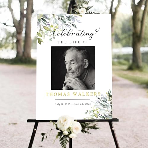 Celebration Of Life Welcome Sign, Floral Celebration Of Life Decoration, Large Funeral Sign, Purple Memorial Sign, Funeral Décor, Funeral Program, In Loving Memory Sign - color: Color 1