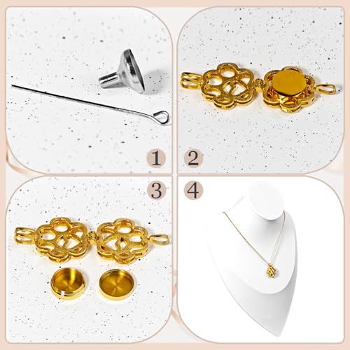 Paw Print Heart Pet Ashes Memorial Necklace with Mini Inner Box-Gold | Pet Cremation Jewelry for Ashes, Cremation Urn Jewelry to Hold Dog & Cat Ashes Pendant with Box Filling Tools - color: Gold