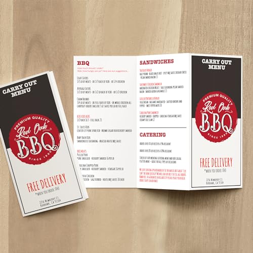 Avery® Printable Tri-Fold Brochures with Mailing Seals, 8.5" x 11", Matte White, 100 Blank Brochure Paper for Inkjet Printers (08324) - size: One Size