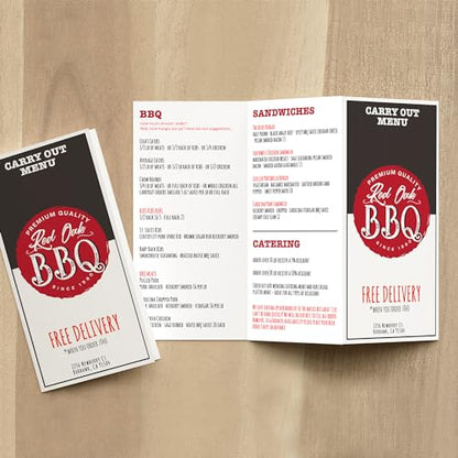 Avery® Printable Tri-Fold Brochures with Mailing Seals, 8.5" x 11", Matte White, 100 Blank Brochure Paper for Inkjet Printers (08324) - size: One Size