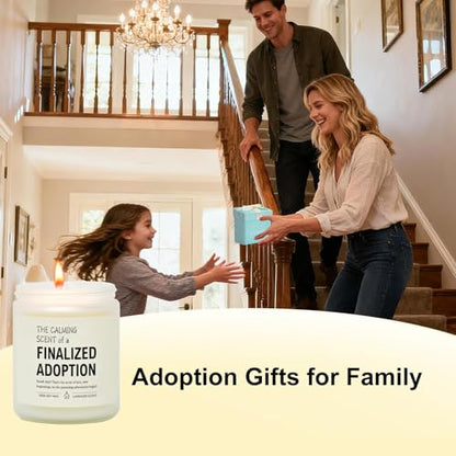 Adoption Gifts for Girls, Boys, Parents, Adoption Day Gifts for Family | New Family Beginnings Gift for Newly Adopted Mom Adoptive Dad, Lavender Scented Candle with Gift Box - color: Adoption Gifts