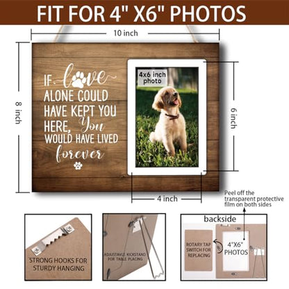 Pet Memorial Gifts, Dog Memorial Gifts for Loss of Dog, Sympathy Gifts for Loss of Dog Cat, Pet Remembrance Gift, Dog Picture Frame, Cat Memorial Gifts, Pet Memorial Gifts Fit 4x6 in Photo