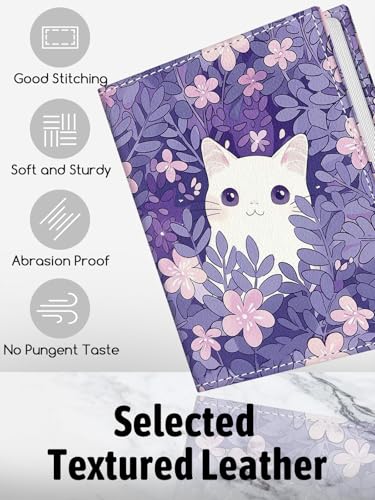 Photo Album 4x6, 56 Pockets Small Picture Book Kawaii White Cat | Mini Cute, Postcard Vacation Travel Wedding Graduation, PU Leather Family Grandma Child Mom Gift, Personalized Large Capacity - color: Kawaii White Cat