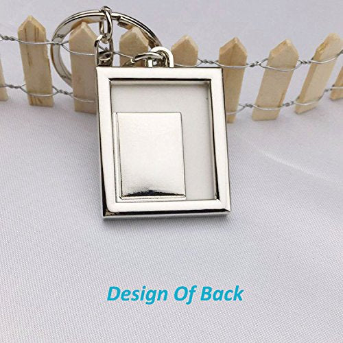 Photo Frame Key Chain Set - 4 Pieces Rectangle Photo Frame Key Chain for Custom Personalized Insert Pictures - Stainless Steel Keychain Suitable for Women and Men