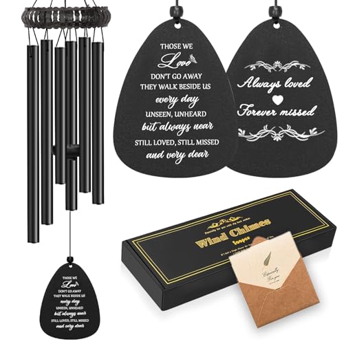 Soopau Sympathy Gifts for Loss of Loved One, 30" Metal Memorial Wind Chimes for Loss of Mom Dad, Windchimes in Memory of A Loved One, Bereavement Condolences Gift