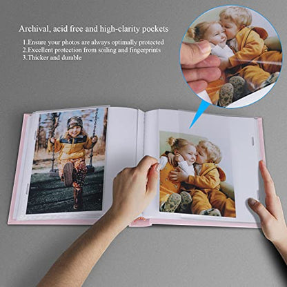 1DOT2 Small Photo Album 4x6, Hold 60 Photos with Memo, Pink - color: Pink, size: 4x6