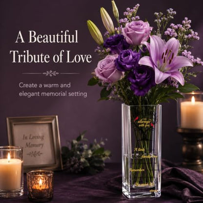Cardinal Sympathy Memorial Flowers Vase, Grief Gifts for Loss of Loved One, Bereavement Gift, Sorry Your Loss Gift, Condolence Funeral Candle Holder Vase