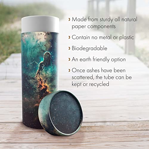 Supernova Scattering Urn for Human Ashes - Eco Friendly Biodegradable - Adult Cremation Urn - color: Supernova, size: Small 8.5"x3"