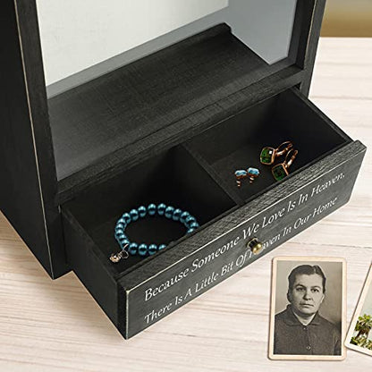 TJ.MOREE Memorial Shadow Box with Drawer Sympathy Gifts Loss of Loved One