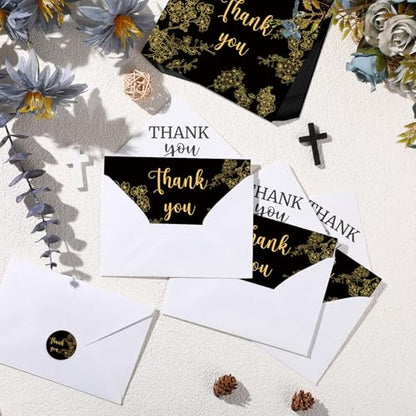 Fumete 50 Set Funeral Thank You Cards, Cherry Blossom - style: Cherry Blossom
