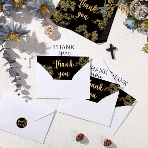 Fumete 50 Set Funeral Thank You Cards, Cherry Blossom - style: Cherry Blossom