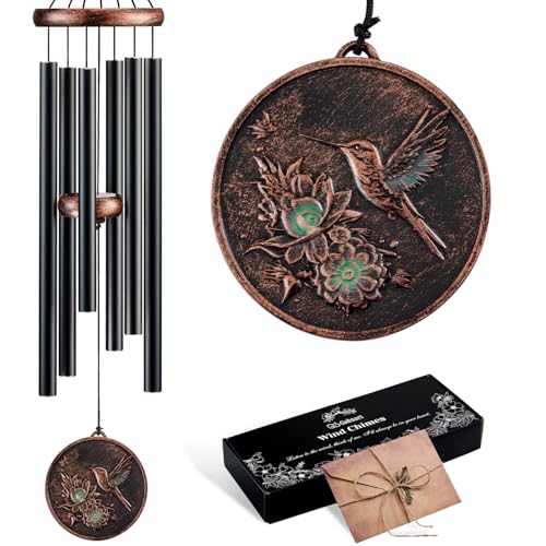 34”Hummingbird Wind Chimes for Outside, Gifts for Women Mom Grandma - size: 34" Hummingbird