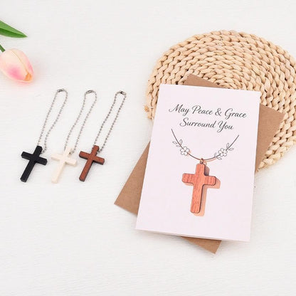 Christian Cross Pocket Hug Token Catholic Religious Greeting Cards with Cross Christians Gifts for Church Christmas Conference Gifts for Women Men Prayer Faith Christmas Exchange Card for Friend Guest - color: Christians Gifts Card