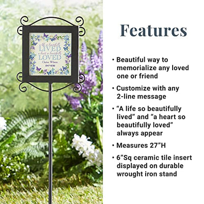 Let's Make Memories Personalized A Beautiful Life Garden Stake - Sympathy - in Memoriam - color: A Beautiful Life