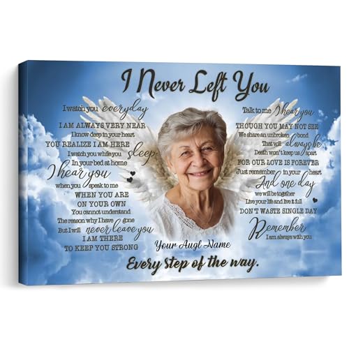 KiKiLuna Personalized Memorial Photo Canvas Wall Art - color: Design 10