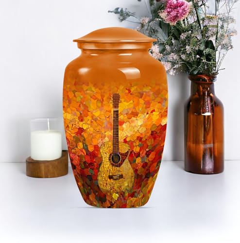 Guitar Urn for Human Ashes and Music Lovers - color: Guitar, size: 10 Inch + 3 Inch - Pack of 5