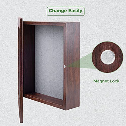 Frametory 8.5x11 Shadow Box Frame Display Case, 2-inch Depth (Walnut) - color: Walnut, size: 8x10.5(1 Set)