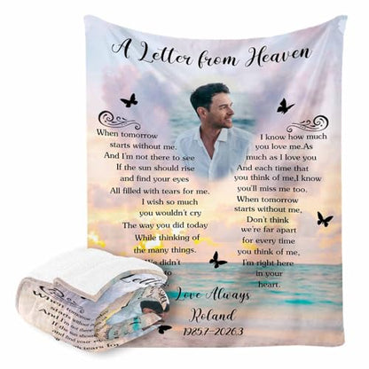 Customized Memorial Blankets with Photos for Loss of Mother Dad Grandma Grandpa Made in USA - color: New Design 16