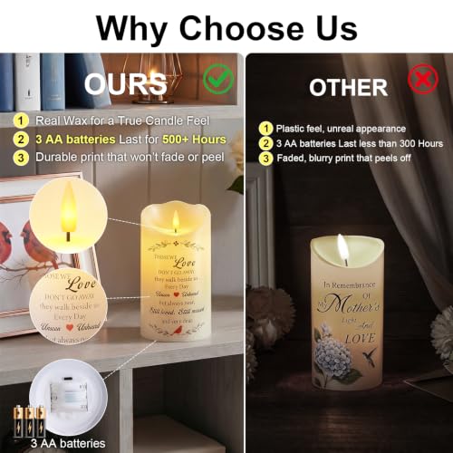 Homemory 4x7 Flameless Memorial Candle Sympathy Gifts for Loss of Loved One - color: Those We Love Don’t Go Away