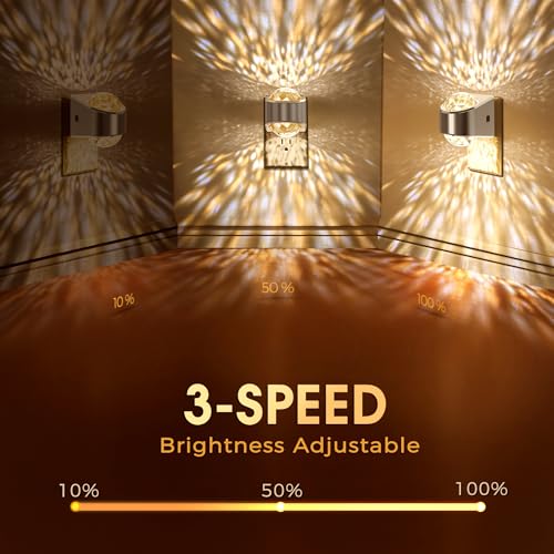 Briignite Night Light, Sliver Night Lights Plug into Wall LED Projector - color: Silver