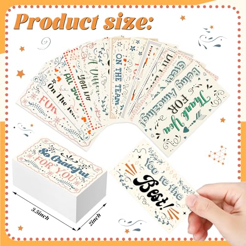 Yeaqee Employee Appreciation Cards Kudos Notes Motivational Blank,Drawing - style: Drawing