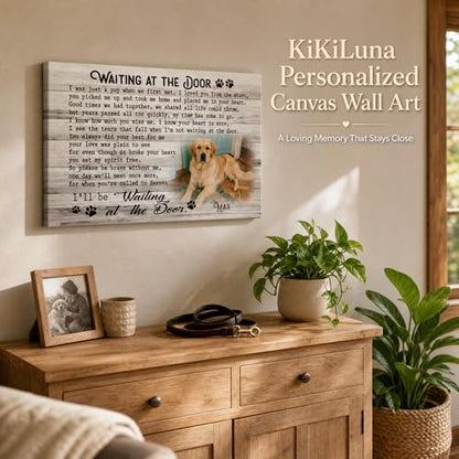 KiKiLuna Personalized Dog Memorial Canvas Wall Art - color: Design 7