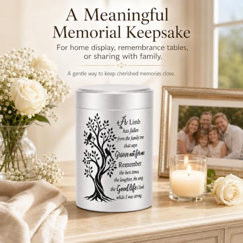 8-Piece Small Urns for Human Ashes, 2.7 Inch Mini Keepsake Cremation Urns Set for Family Sharing, Decorative Memorial Ashes Holder, Funeral Bereavement Gift