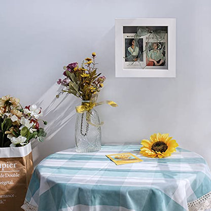 Frametory 8x8 Shadow Box Frame Display Case, 2-inch Depth (White) - color: White, size: 8x8(1 Set)