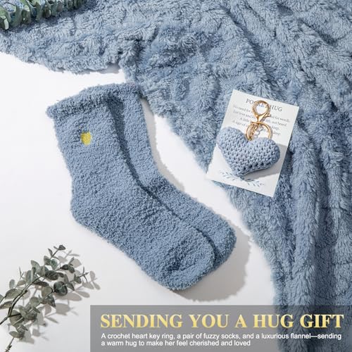 Get Well Gifts for Women Self Care Gifts Basket - Relaxing Spa Care Package After Surgery Feel Better Sympathy Mothersday Birthday Gift for Her Mom Sister Friend Wife (Blue) - color: Blue