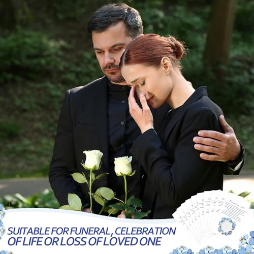 50 Pcs Forget Me Not Seed Packets Envelopes with Clear Window Resealable Seed Organizer Storage Bag Celebration of Life Packets for Funerals Loss of Loved One