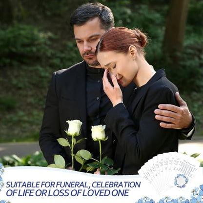 50 Pcs Forget Me Not Seed Packets Envelopes with Clear Window Resealable Seed Organizer Storage Bag Celebration of Life Packets for Funerals Loss of Loved One