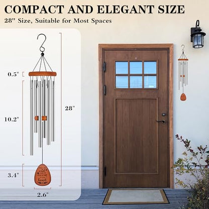 Dog Memorial Gifts for Loss of Dog, 28" Pet Memorial Gift Wind Chime Silver - color: Silver