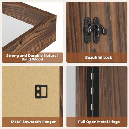 Muzilife 16x20 Large Shadow Box Pine Wood Picture Frame, 3.94 Deep, Brown - color: Brown, size: 16"x20"