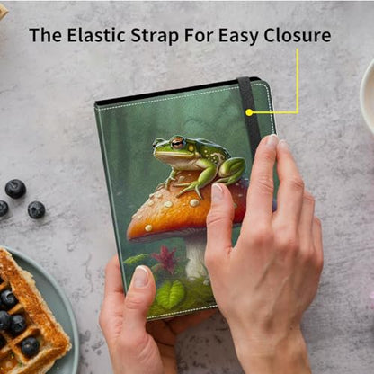 Small Photo Album 3.5x5 inch 80 Pictures PU Leather Photo Albums with Transparent Inner Pockets & Elastic Band for Wedding Boys Girl Travel Family Pictures - Frog Mushroom - color: Frog Mushroom, size: 3.5x5 Photo Album