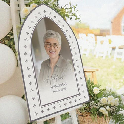 Custom Memorial Sign with Photo - Funeral Welcome Board - Personalized Tribute Display - Memory Table Sign - color: Sign 12