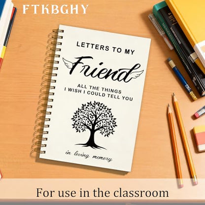 FTKBGHY Best Friend Memorial Gifts Grief Journal Notebook, Sympathy Notebooks Gifts for Loss of Best Friends, Bereavement Gift, Letters to My Friend Journal, 5.5x8.3 Inch - color: Colour-11