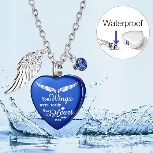 Cremation Heart Urn Necklace for Ashes ，Small Cremation Urns for Human/Pet Keepsake Sharing Urns Memorial Ashes Holder -Set of 6 (6Pcs-Silver) - color: 6pcs-silver