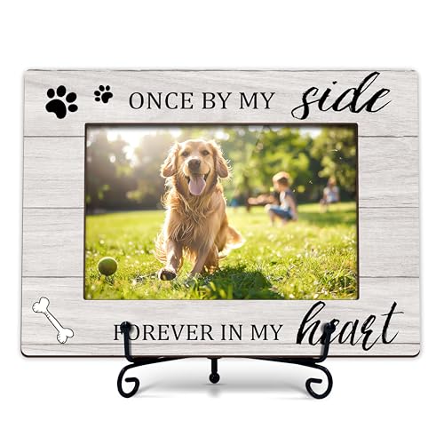 YSTEP Dog Memorial Picture Frame, Pet Loss Gift, Memorial Sympathy & Bereavement Gifts for Loss of Dogs, Pet Memorial Frame, Dog Wooden Photo Frames 4x6 In -G04 - style: Style 4
