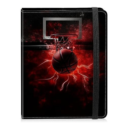Photo Album 4x6 Photos - 60 Photos Capacity PU Leather Cover Photo Album with Strong Elastic Band, Portable Picture Album for Family Wedding Wedding Anniversary, Basketball Flash - color: Basketball Flash