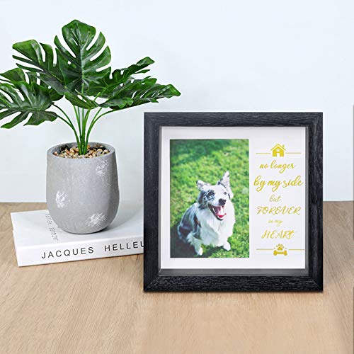 KCRasan Pet Picture Frame Memorial - Dog Memorial Sentiment Frame, Black - color: Black