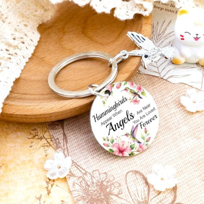 Hummingbird Keychain Grief Gifts for Women Hummingbird Gifts | Condolences Gift Basket for Loss Bereavement Sympathy Gifts for Loss of Loved One Mother Son Husband Daughter Friends