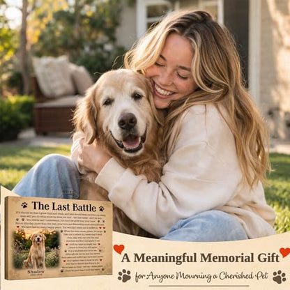 LOPHAW SHIPS NEXT DAY Personalized Dog Memorial Canvas Prints with Photo Name Date - Custom Pet Memorial Gifts for Dogs & Cats, Bereavement Remembrance Gifts, In Memory of Beloved Dog, Printed in USA