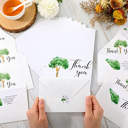 Fumete 50 Set Funeral Thank You Cards, Big Tree - style: Big Tree