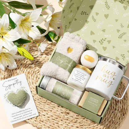 Sympathy Gifts for Loss of Loved One Dad Mom Memorial Bereavement Gift Idea | Grief Condolences Gift Baskets for Loss of Mother Father Husband, Hug In A Box Sorry for Loss Miscarriage Gifts for Mothers