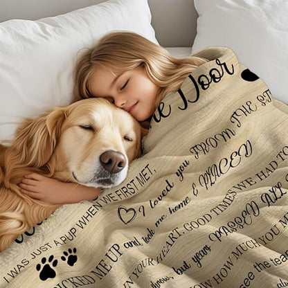 Ship Next Day, Customized Pet Memorial Gifts, Custom Dog Blanket with Picture Name, Personalized Pet Memorial Photo Blanket, Loss of Pet Sympathy Gift, Dog Passing Away Bereavement Gifts - color: Dog Blanket 5