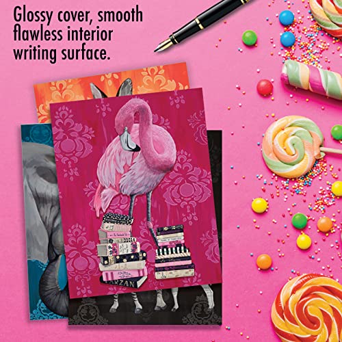 The Best Card Company 20 Assorted Birthday Notes Box Set 4 x 5.12 Inch with Envelopes (10 Designs, 2 Each) Fancy Wildlife AM3364BDG-B2x10 - style: Fancy Wildlife